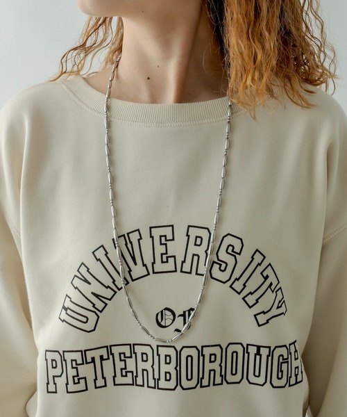 mystic（ミスティック）の「カレッジショートスウェット（スウェット・レディース・アイボリー/ブラック/ブルー・FREE）」の6枚目の写真