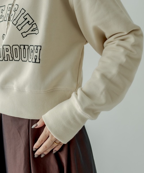 mystic（ミスティック）の「カレッジショートスウェット（スウェット・レディース・アイボリー/ブラック/ブルー・FREE）」の21枚目の写真