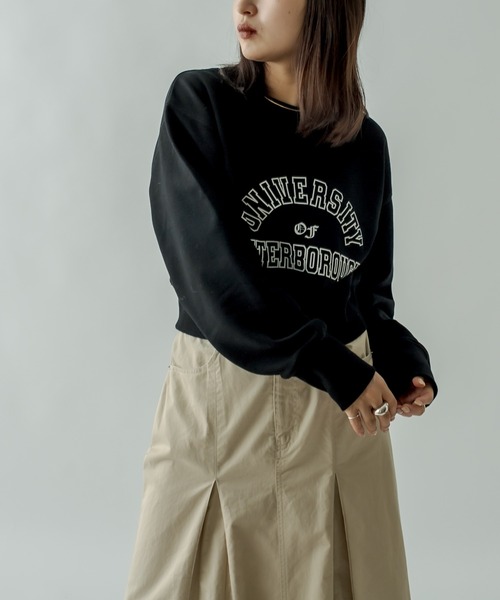 mystic（ミスティック）の「カレッジショートスウェット（スウェット・レディース・アイボリー/ブラック/ブルー・FREE）」の20枚目の写真