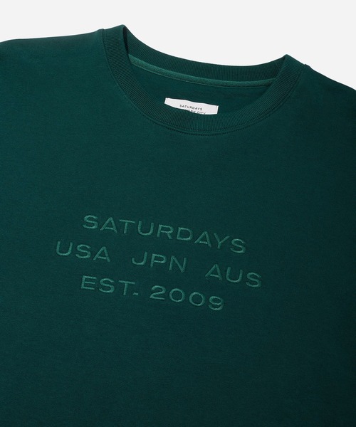 Saturdays NYC（サタデーズ ニューヨークシティ ）の「Bowery International Crew（スウェット・メンズ・グレー系その他/グリーン/グリーン系その他2・L/M/S/XL/X-SMALL）」の5枚目の写真