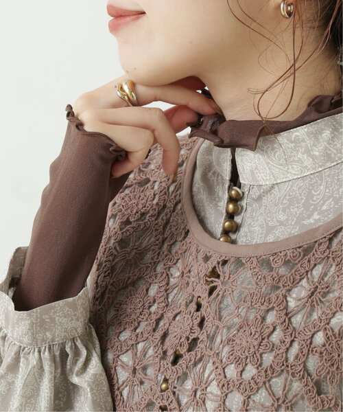 RAY CASSIN（レイカズン）の「メッシュシアータートル（Tシャツ/カットソー・レディース・ブラウン/ライトカーキ/キナリ・FREE）」の3枚目の写真