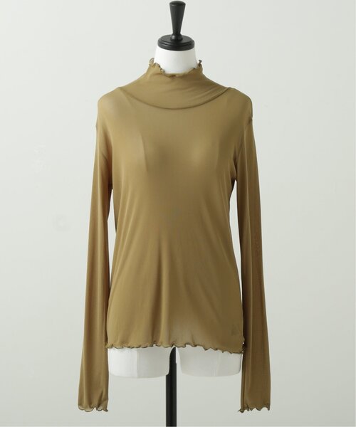 RAY CASSIN（レイカズン）の「メッシュシアータートル（Tシャツ/カットソー・レディース・ブラウン/ライトカーキ/キナリ・FREE）」の19枚目の写真