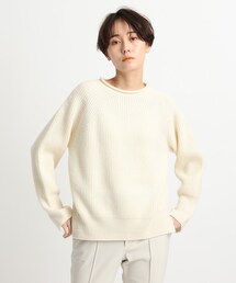 INDIVI | 【otonaMUSE 12月号掲載商品　佐田真由美さん着用】ミドルゲージニットプルオーバー(ニット/セーター)