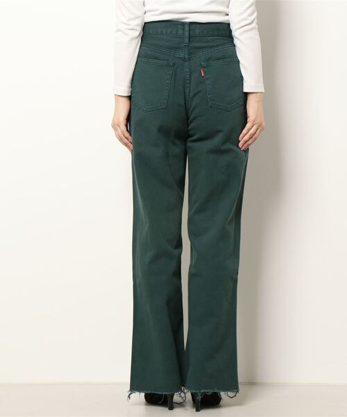 LAGUA GEM(ラグアジェム)の「LOTO COLOR FLARE DENIM(デニムパンツ・レディース・ダークグリーン/ホワイト・22inch/24inch/23inch/26inch/25inch)」の4枚目の写真