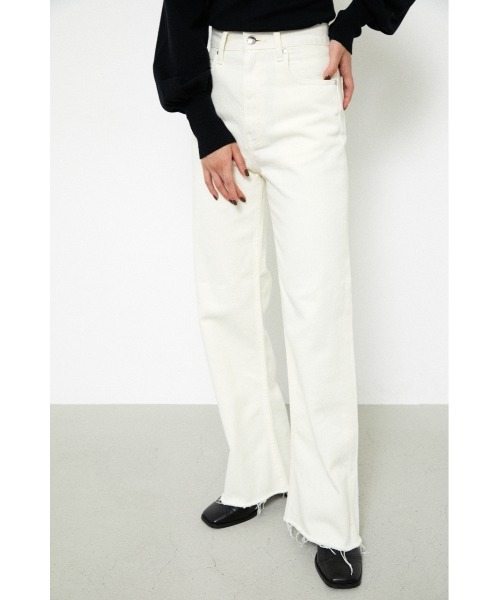 LAGUA GEM(ラグアジェム)の「LOTO COLOR FLARE DENIM(デニムパンツ・レディース・ダークグリーン/ホワイト・22inch/24inch/23inch/26inch/25inch)」の1枚目の写真