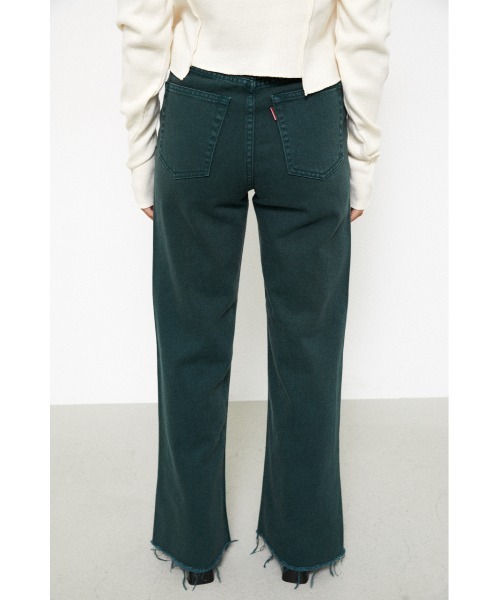LAGUA GEM(ラグアジェム)の「LOTO COLOR FLARE DENIM(デニムパンツ・レディース・ダークグリーン/ホワイト・22inch/24inch/23inch/26inch/25inch)」の17枚目の写真
