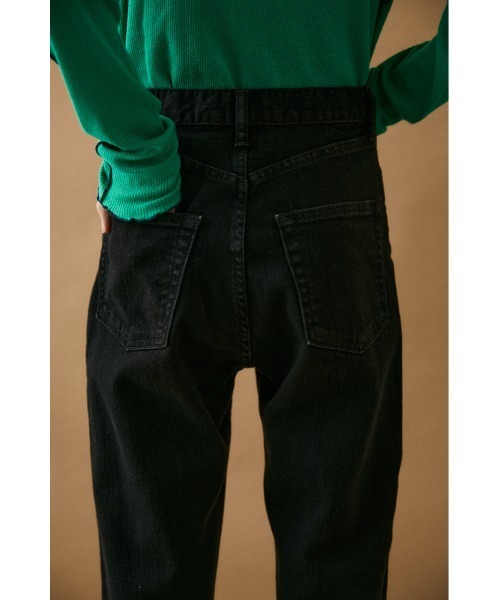BLACK BY MOUSSY(ブラックバイマウジー)の「DRIP bd black denim(ドリップブレンドブラックデニム)(デニムパンツ・レディース・ブラック・23inch/24inch/25inch/26inch)」の4枚目の写真