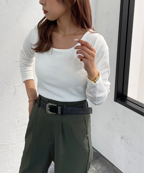 apres jour mignon(アプレジュールミニョン)の「カップ付きインナー【ZOZOTOWN限定アイテム】(その他トップス・レディース・ライトベージュ/ブラック/オフホワイト・フリー/X-LARGE)」の6枚目の写真