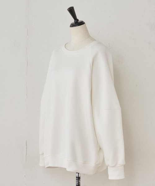 BEARDSLEY（ビアズリー）の「袖ボリュームトレーナー（Tシャツ/カットソー・レディース・ホワイト/ネイビー・FREE）」の7枚目の写真
