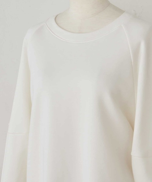 BEARDSLEY（ビアズリー）の「袖ボリュームトレーナー（Tシャツ/カットソー・レディース・ホワイト/ネイビー・FREE）」の9枚目の写真