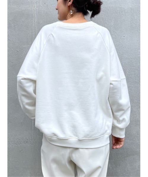 BEARDSLEY（ビアズリー）の「袖ボリュームトレーナー（Tシャツ/カットソー・レディース・ホワイト/ネイビー・FREE）」の14枚目の写真