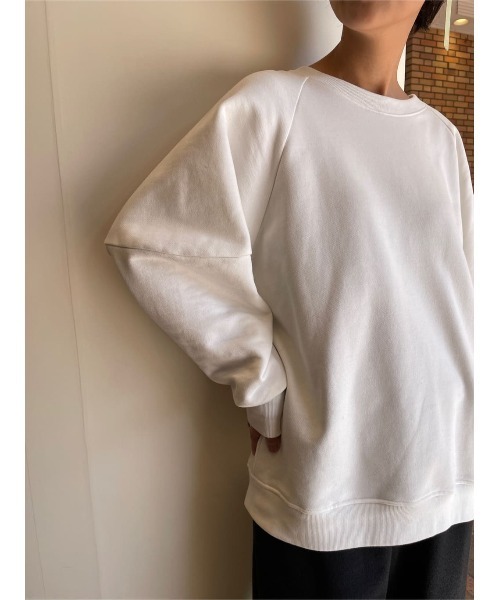 BEARDSLEY（ビアズリー）の「袖ボリュームトレーナー（Tシャツ/カットソー・レディース・ホワイト/ネイビー・FREE）」の16枚目の写真