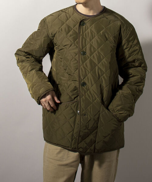 GLOSTER(グロスター)の「【Kinloch Anderson/キンロック・アンダーソン】QUILTED LINNER JACKET キルティングライナージャケット(ブルゾン・メンズ・ブラック/オリーブ・40/38)」の4枚目の写真