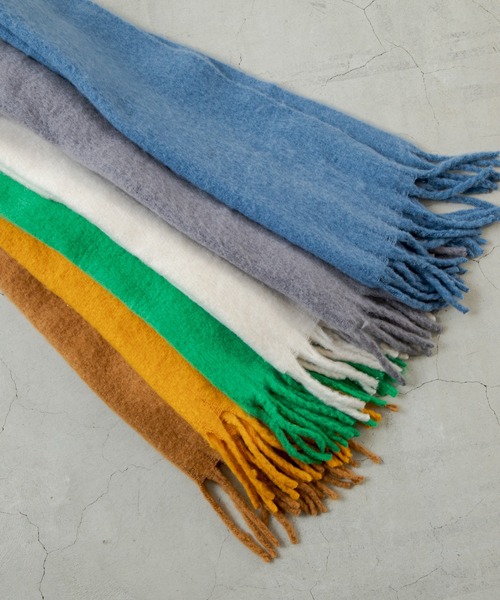 ANGIE（アンジー）の「ボリュームフリンジマフラー（マフラー・レディース・ライトグレー/イエロー/ブルー/グリーン/アイボリー/キャメル・FREE）」の20枚目の写真