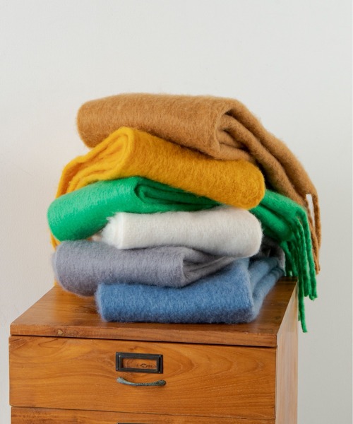 ANGIE（アンジー）の「ボリュームフリンジマフラー（マフラー・レディース・ライトグレー/イエロー/ブルー/グリーン/アイボリー/キャメル・FREE）」の7枚目の写真