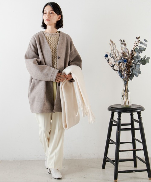 ANGIE（アンジー）の「ボリュームフリンジマフラー（マフラー・レディース・ライトグレー/イエロー/ブルー/グリーン/アイボリー/キャメル・FREE）」の8枚目の写真