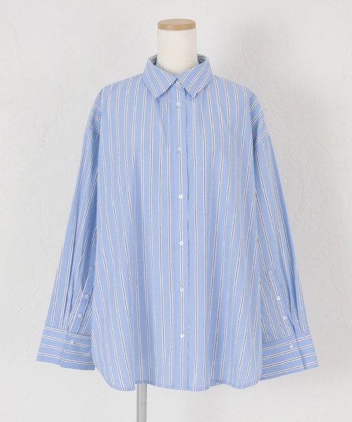 titivate（ティティベイト）の「ﾋﾞｯｸﾞｼﾙｴｯﾄｼｬﾂﾌﾞﾗｳｽ（シャツ/ブラウス・レディース・オフホワイト/ブルー系その他/パープル系その他/イエロー系その他・S/M）」の16枚目の写真