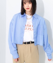 マルチストライプショートシャツ