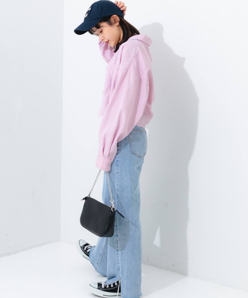 nemne store(ネンネストア)の「マルチストライプショートシャツ(シャツ/ブラウス・レディース・ブルー系その他/ピンク系その他/ベージュ系その他・フリー)」の16枚目の写真
