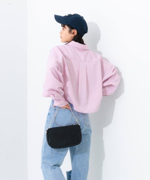 nemne store(ネンネストア)の「マルチストライプショートシャツ(シャツ/ブラウス・レディース・ブルー系その他/ピンク系その他/ベージュ系その他・フリー)」の17枚目の写真