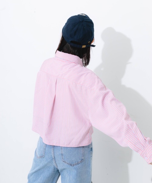 nemne store(ネンネストア)の「マルチストライプショートシャツ(シャツ/ブラウス・レディース・ブルー系その他/ピンク系その他/ベージュ系その他・フリー)」の13枚目の写真
