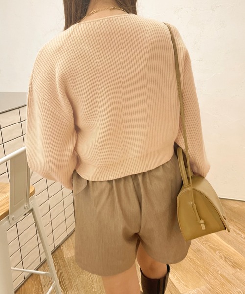 apres jour clair(アプレジュールクレア)の「【apres jour clair】2wayクロスデザインニット(ニット/セーター・レディース・ベージュ/ブラウン/アイボリー・X-LARGE/FREE)」の14枚目の写真