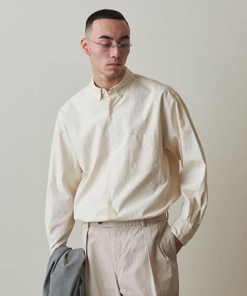 Steven Alan(スティーブンアラン)の「<Steven Alan> G/DYE PIN OX SINGLE NEEDLE SHIRT-LOOSE/シャツ(シャツ/ブラウス・メンズ・ライム/イエロー/ナチュラル・S/L/M/XL)」の2枚目の写真