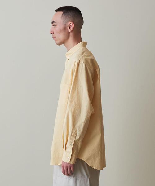 Steven Alan(スティーブンアラン)の「<Steven Alan> G/DYE PIN OX SINGLE NEEDLE SHIRT-LOOSE/シャツ(シャツ/ブラウス・メンズ・ライム/イエロー/ナチュラル・S/L/M/XL)」の11枚目の写真