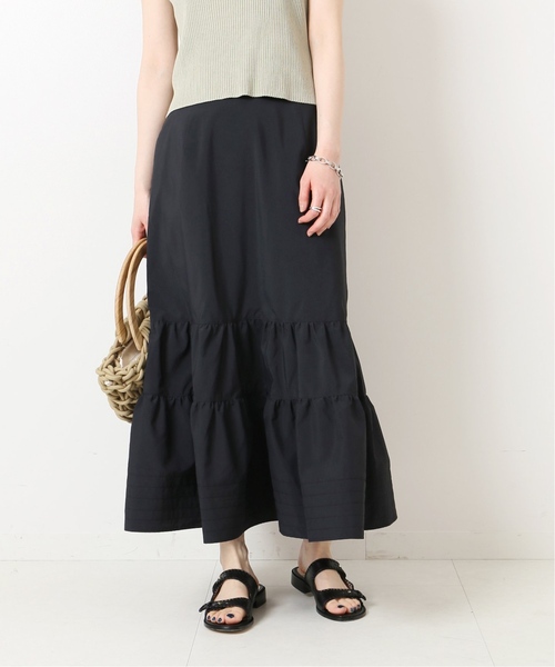 新品IENA タイプライターフレアスカート 一部カラー店舗限定》タイプライターフレアスカート（ロング・マキシ丈