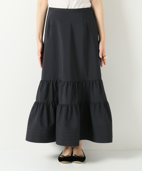 IENA(イエナ)の「《追加》タイプライターティアードスカート(スカート・レディース・ホワイト/ブラック・40/38/36/34)」の6枚目の写真