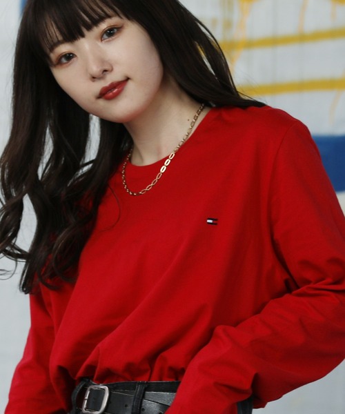 TOMMY HILFIGER(トミーヒルフィガー)の「TOMMY HILFIGER トミー ヒルフィガー Tシャツ・カットソー メンズ アパレル 長袖 ロンT 綿 無地 ロゴ ワンポイント(Tシャツ/カットソー・メンズ・ホワイト/ブラック/ネイビー/レッド/グレー/クリーム/ブルー・LARGE/X-LARGE/XX-LARGE/SMALL/MEDIUM)」の7枚目の写真