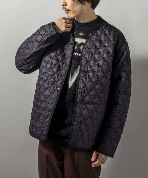 GLOSTER（グロスター）の「【GLOSTER/グロスター】PUFFER WARM JACKET 中綿ジャケット（ブルゾン・メンズ・オフホワイト/ブラック/オリーブ・MEDIUM/LARGE）」の2枚目の写真