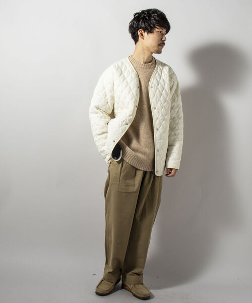 GLOSTER（グロスター）の「【GLOSTER/グロスター】PUFFER WARM JACKET 中綿ジャケット（ブルゾン・メンズ・オフホワイト/ブラック/オリーブ・MEDIUM/LARGE）」の13枚目の写真