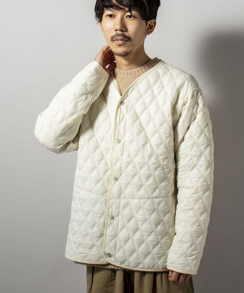 GLOSTER（グロスター）の「【GLOSTER/グロスター】PUFFER WARM JACKET 中綿ジャケット（ブルゾン・メンズ・オフホワイト/ブラック/オリーブ・MEDIUM/LARGE）」の18枚目の写真