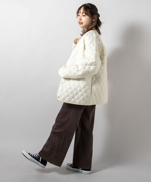 GLOSTER（グロスター）の「【GLOSTER/グロスター】PUFFER WARM JACKET 中綿ジャケット（ブルゾン・メンズ・オフホワイト/ブラック/オリーブ・MEDIUM/LARGE）」の9枚目の写真