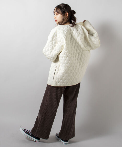 GLOSTER（グロスター）の「【GLOSTER/グロスター】PUFFER WARM JACKET 中綿ジャケット（ブルゾン・メンズ・オフホワイト/ブラック/オリーブ・MEDIUM/LARGE）」の12枚目の写真