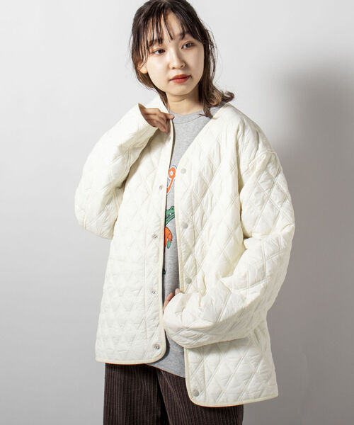 GLOSTER（グロスター）の「【GLOSTER/グロスター】PUFFER WARM JACKET 中綿ジャケット（ブルゾン・メンズ・オフホワイト/ブラック/オリーブ・MEDIUM/LARGE）」の19枚目の写真