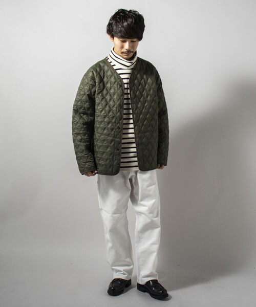 GLOSTER（グロスター）の「【GLOSTER/グロスター】PUFFER WARM JACKET 中綿ジャケット（ブルゾン・メンズ・オフホワイト/ブラック/オリーブ・MEDIUM/LARGE）」の14枚目の写真
