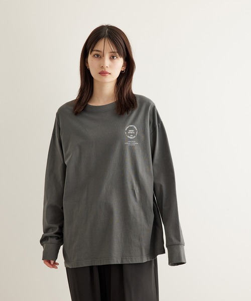 JUNRED（ジュンレッド）の「HIS×JUNRed feat.msy. ロングTシャツ（Tシャツ/カットソー・メンズ・ホワイト/チャコールグレー/ミント・LL/M/L）」の10枚目の写真