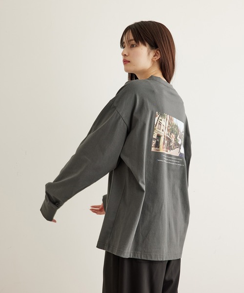 JUNRED（ジュンレッド）の「HIS×JUNRed feat.msy. ロングTシャツ（Tシャツ/カットソー・メンズ・ホワイト/チャコールグレー/ミント・LL/M/L）」の8枚目の写真