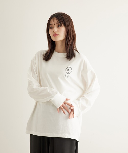 JUNRED（ジュンレッド）の「HIS×JUNRed feat.msy. ロングTシャツ（Tシャツ/カットソー・メンズ・ホワイト/チャコールグレー/ミント・LL/M/L）」の12枚目の写真