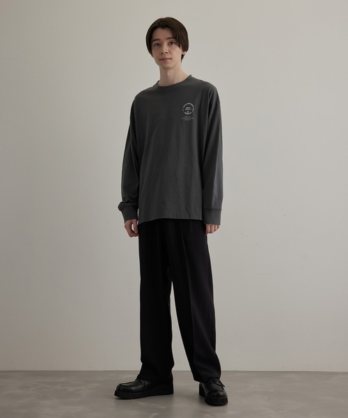 JUNRED（ジュンレッド）の「HIS×JUNRed feat.msy. ロングTシャツ（Tシャツ/カットソー・メンズ・ホワイト/チャコールグレー/ミント・LL/M/L）」の20枚目の写真