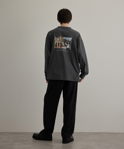 JUNRED（ジュンレッド）の「HIS×JUNRed feat.msy. ロングTシャツ（Tシャツ/カットソー・メンズ・ホワイト/チャコールグレー/ミント・LL/M/L）」の19枚目の写真