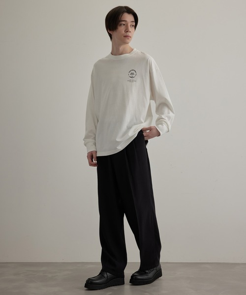 JUNRED（ジュンレッド）の「HIS×JUNRed feat.msy. ロングTシャツ（Tシャツ/カットソー・メンズ・ホワイト/チャコールグレー/ミント・LL/M/L）」の18枚目の写真