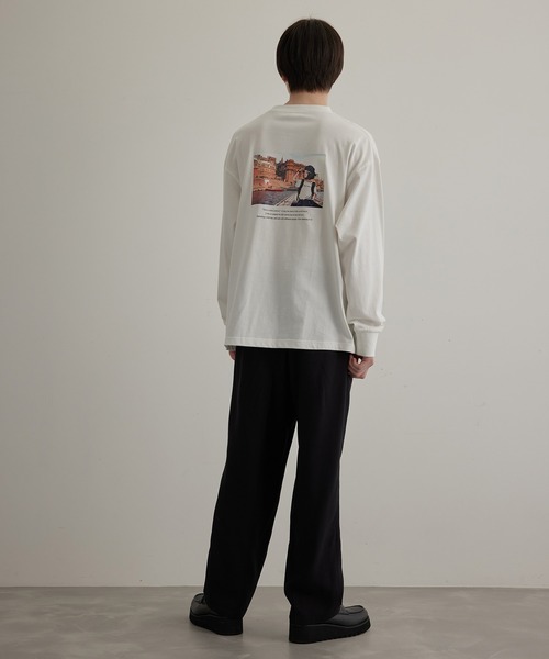 JUNRED（ジュンレッド）の「HIS×JUNRed feat.msy. ロングTシャツ（Tシャツ/カットソー・メンズ・ホワイト/チャコールグレー/ミント・LL/M/L）」の17枚目の写真