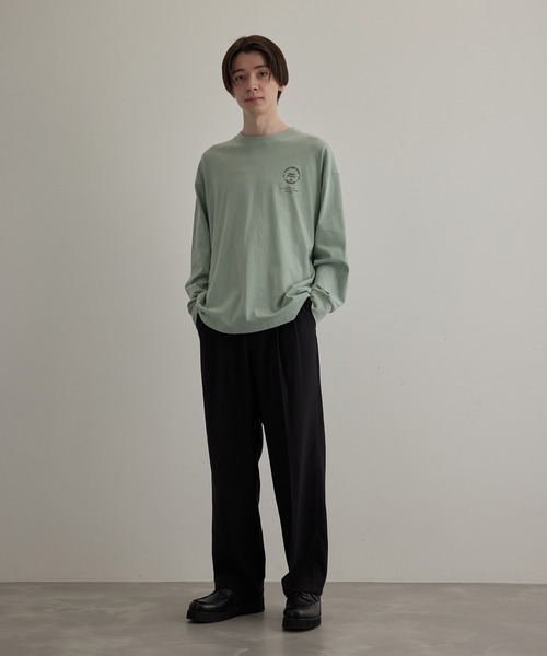 JUNRED（ジュンレッド）の「HIS×JUNRed feat.msy. ロングTシャツ（Tシャツ/カットソー・メンズ・ホワイト/チャコールグレー/ミント・LL/M/L）」の16枚目の写真