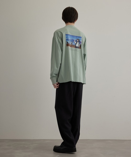 JUNRED（ジュンレッド）の「HIS×JUNRed feat.msy. ロングTシャツ（Tシャツ/カットソー・メンズ・ホワイト/チャコールグレー/ミント・LL/M/L）」の15枚目の写真