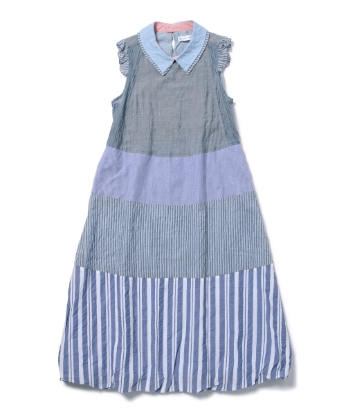BEAMS BOY(ビームスボーイ)の「TORI-TO / 2枚衿 重ね ワンピース(ワンピース・レディース・ブルー・ONE SIZE)」の2枚目の写真