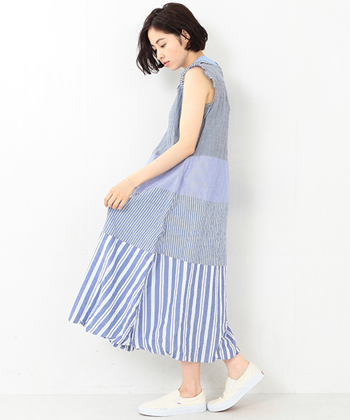 BEAMS BOY(ビームスボーイ)の「TORI-TO / 2枚衿 重ね ワンピース(ワンピース・レディース・ブルー・ONE SIZE)」の17枚目の写真