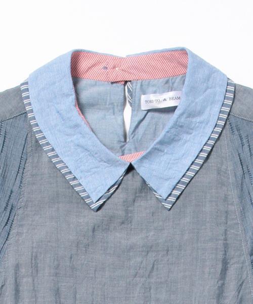 BEAMS BOY(ビームスボーイ)の「TORI-TO / 2枚衿 重ね ワンピース(ワンピース・レディース・ブルー・ONE SIZE)」の12枚目の写真